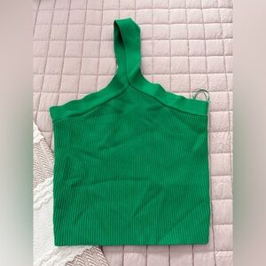 House of Harlow 1960 Green Ribbed Tank Top Size Large